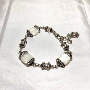 Brighton silver and mother of pearl bracelet